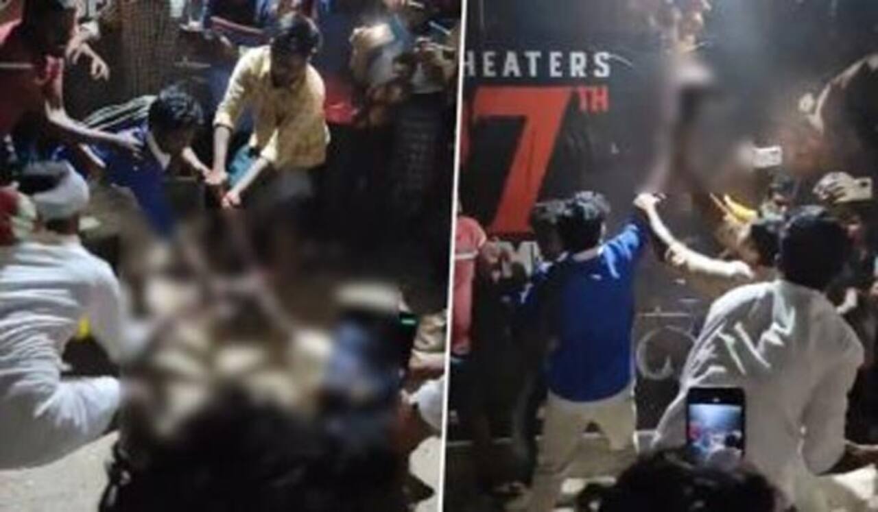 தேவரா ரிலீஸ்: ஆடு பலியிட்டு ரத்த அபிஷேகம் செய்த ஜுனியர் என்டிஆர் ரசிகர்கள்