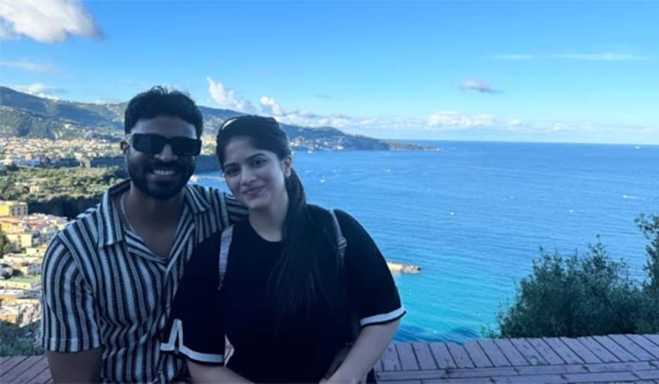 கணவருடன் இத்தாலி நாட்டுக்கு ஹனிமூன் சென்ற நடிகை மேகா ஆகாஷ்