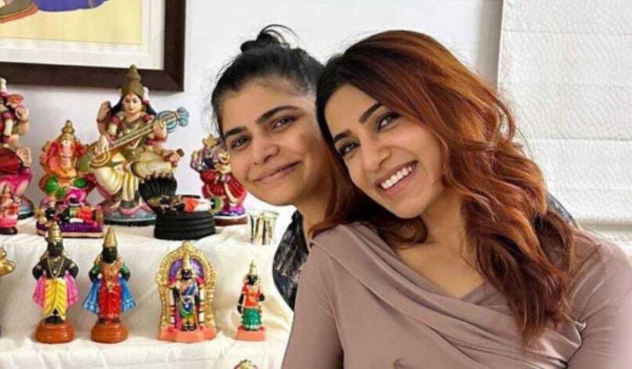 சின்மயி வீட்டில் நவராத்திரி கொண்டாட்டத்தில் பங்கேற்ற சமந்தா