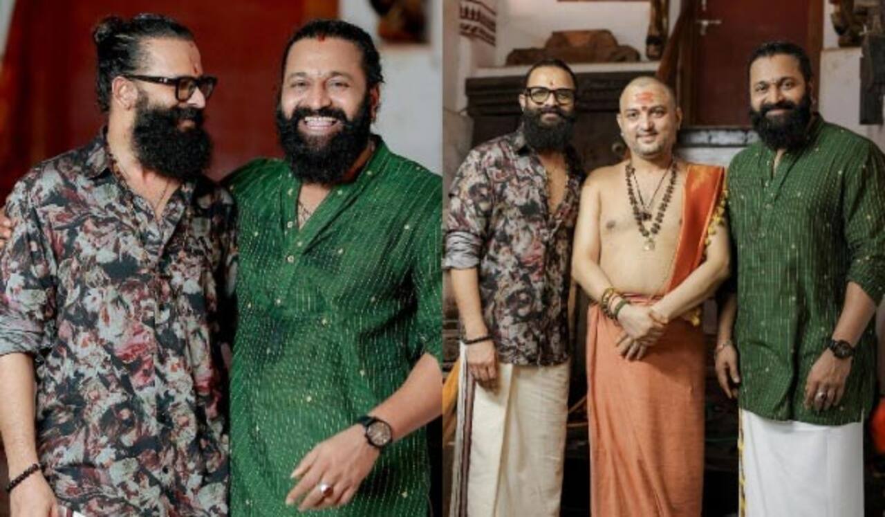 ரிஷப் ஷெட்டியுடன் மூகாம்பிகை கோவிலில் தரிசனம் செய்த ஜெயசூர்யா