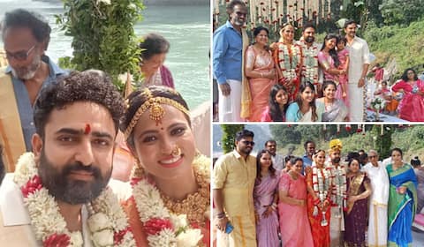 கங்கை நதி கரையில் நடந்த ரம்யா பாண்டியன் திருமணம் : யோகா மாஸ்டர் லோவலை மணந்தார்