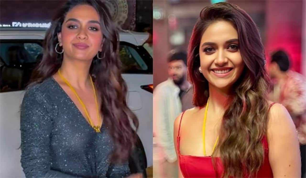 புதுத் தாலியுடன் புரமோஷனுக்கு வந்த கீர்த்தி சுரேஷ்