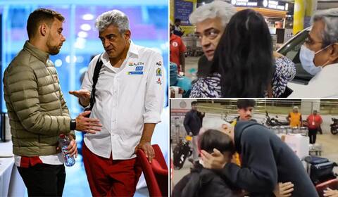 கார் பந்தயத்துக்காக துபாய்க்கு புறப்பட்டு சென்ற அஜித்