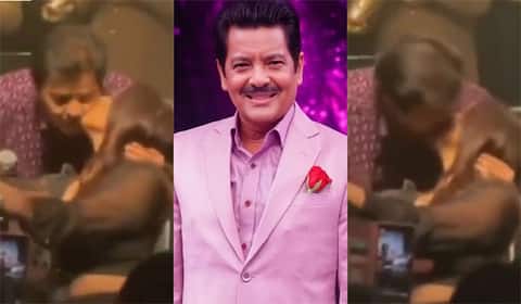 உதட்டில் முத்தம் - சர்ச்சையில் பாடகர் உதித் நாராயண்