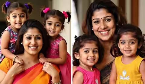 நயன்தாராவுக்கு இரட்டை பெண் குழந்தை இருந்தால் எப்படியிருக்கும்?: வைரலாகும் ஏஐ போட்டோ