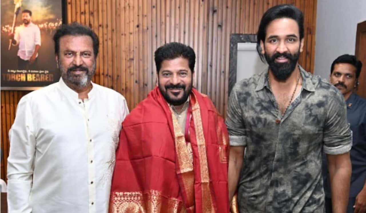 தெலுங்கானா முதல்வரை நேரில் சென்று சந்தித்த விஷ்ணு மஞ்சு