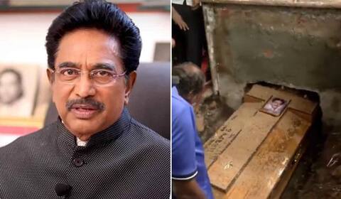 தனக்காக கட்டிய கல்லறையில் நடிகர் ராஜேஷ் உடல் அடக்கம்