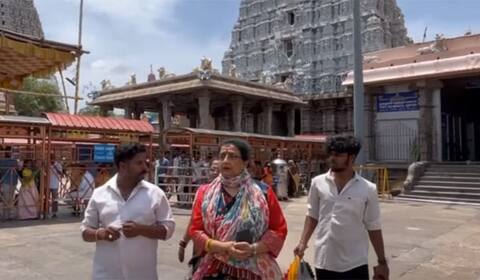 திருவண்ணாமலையில் கண்ணீருடன் தரிசனம் செய்த அம்பிகா