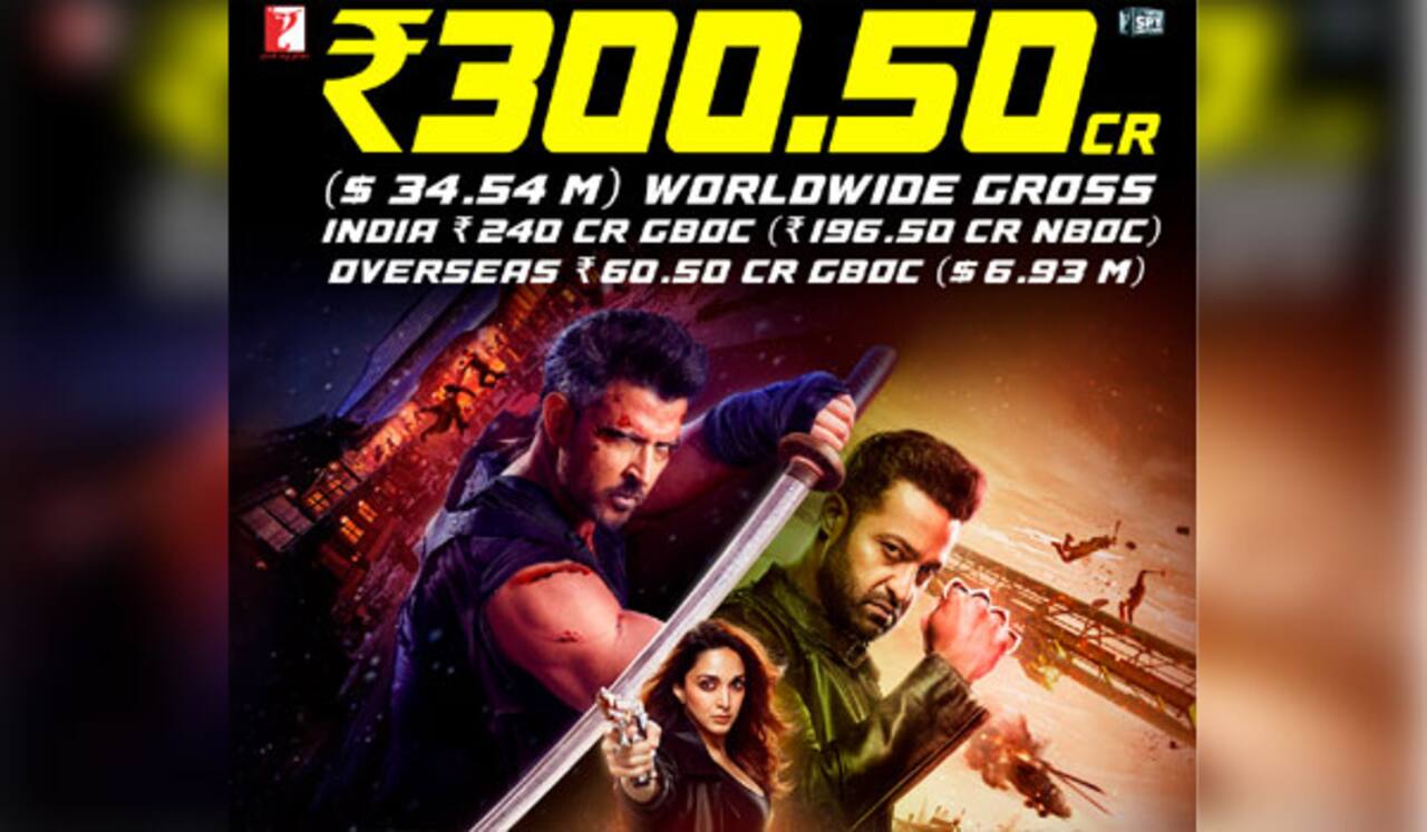 வார் 2 : 300 கோடி வசூலித்ததாக அறிவிப்பு