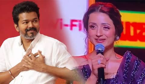 துபாயில் நடைபெற்ற சைமா விருது விழாவில் விஜய்யை வாழ்த்திய திரிஷா!