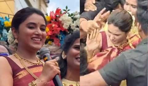 துணிக்கடை திறப்பு விழாவில் கூட்ட நெரிசலில் சிக்கிக்கொண்ட பிரியங்கா மோகன்!