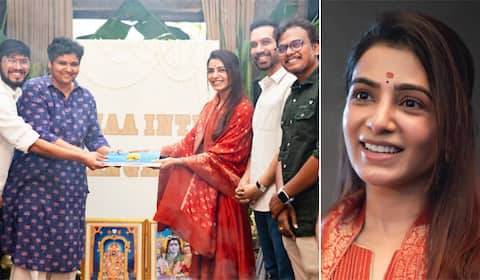 காதலருடன் புதிய படத்திற்கு பூஜை போட்ட சமந்தா