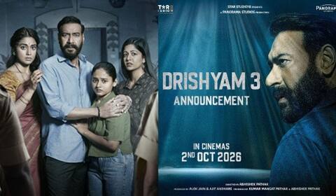 ஹிந்தியில் திரிஷ்யம் 3 ரிலீஸ் தேதியை அறிவித்த அஜய் தேவ்கன்