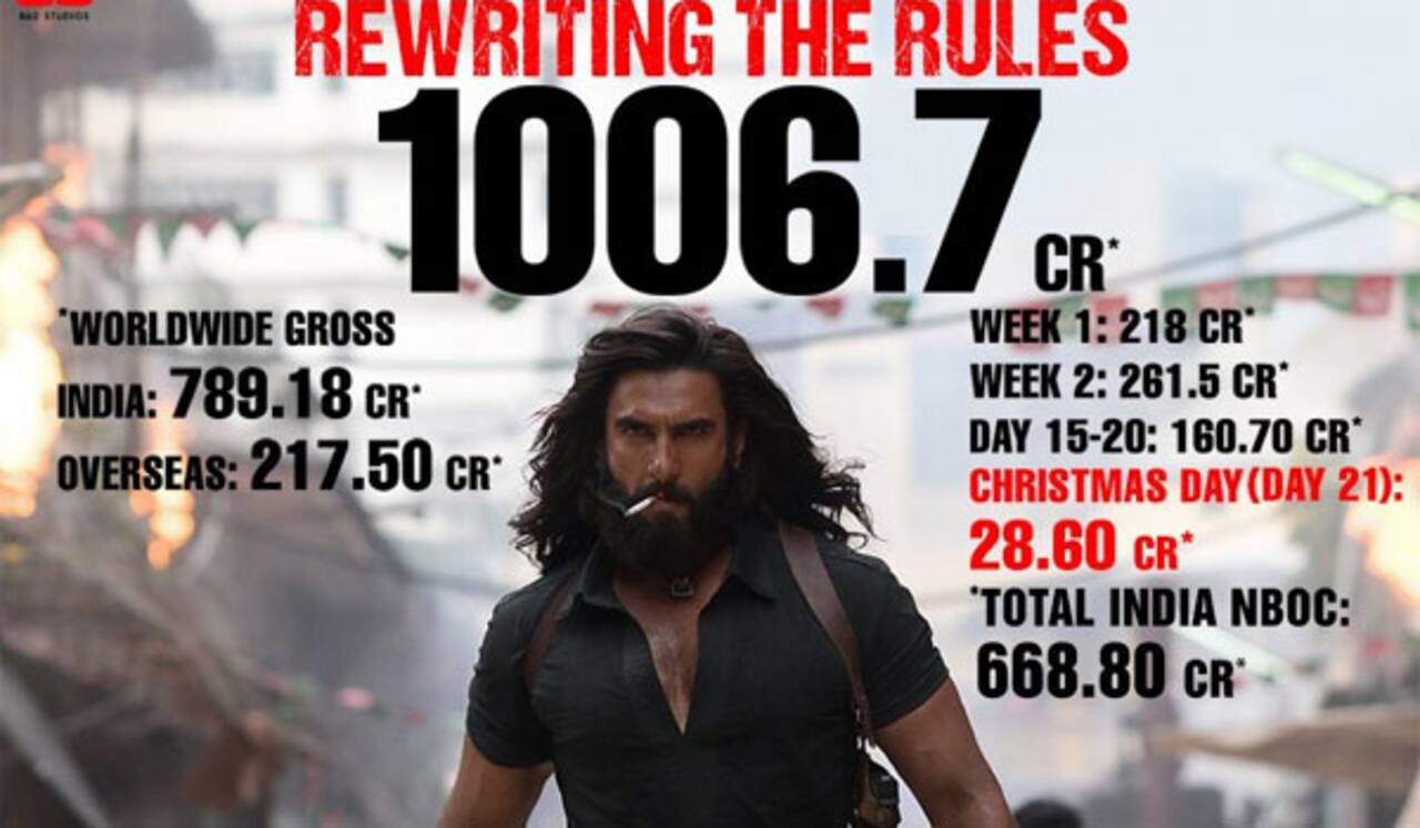 புஷ்பா-2 சாதனையை முறியடித்த ரன்வீர் சிங்கின் துரந்தர்