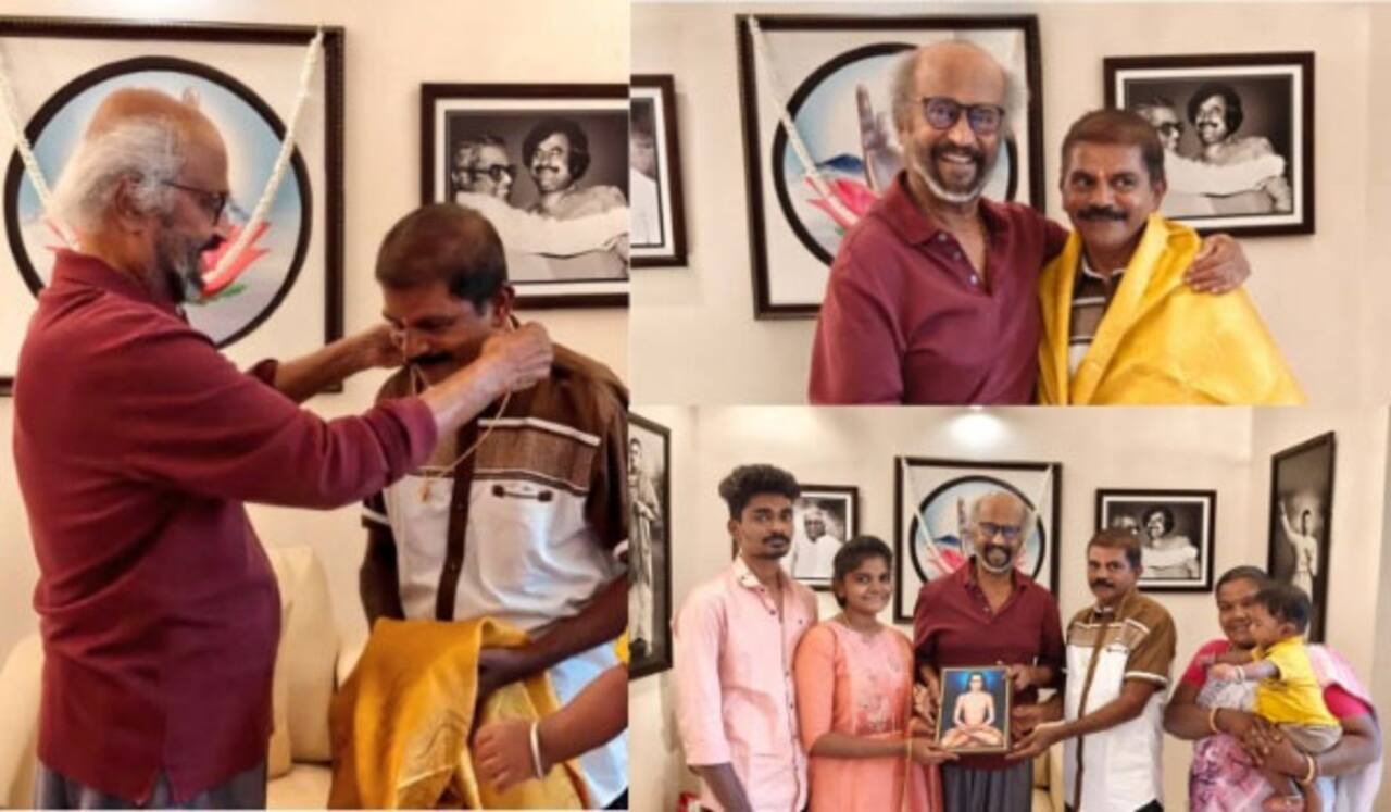 மதுரை ரசிகரை சென்னைக்கு அழைத்து தங்க சங்கிலி அணிவித்து கவுரவித்த ரஜினிகாந்த்