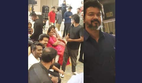 மும்பையில் அட்லி மனைவி பிரியாவின் வளைகாப்பு நிகழ்ச்சியில் கலந்து கொண்ட விஜய்