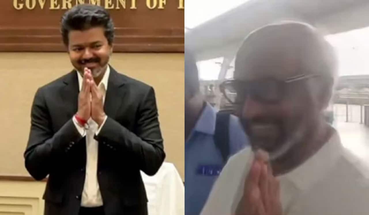 விஜய் முதல்வராக பொறுப்பேற்றுள்ளாரே, எப்படி பார்க்கிறீர்கள்? மீடியாக்கள் கேள்விக்கு ரஜினியின் ரியாக்சன்!
