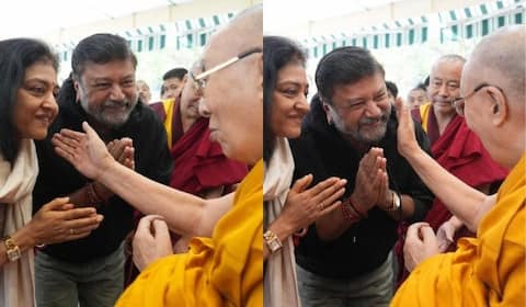 தலாய்லாமாவிடம் குடும்பத்துடன் ஆசி பெற்ற ஜெயராம்