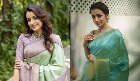 புடவைகள் மீது பிரியம் கொண்ட திரிஷா- ஆடை வடிவமைப்பாளர் ஹர் ஷேன்