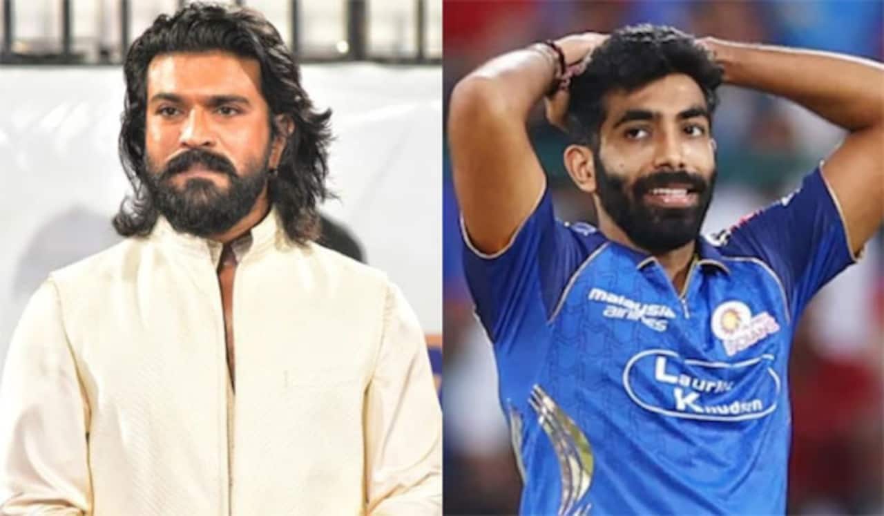 தவறுதலாக கிரிக்கெட்டை கால்பந்தாக மாற்றிய ராம்சரண் ; கிரிக்கெட் வீரர் பும்ராவிடம் மன்னிப்பு கேட்டார்