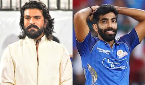 தவறுதலாக கிரிக்கெட்டை கால்பந்தாக மாற்றிய ராம்சரண் ; கிரிக்கெட் வீரர் பும்ராவிடம் மன்னிப்பு கேட்டார்