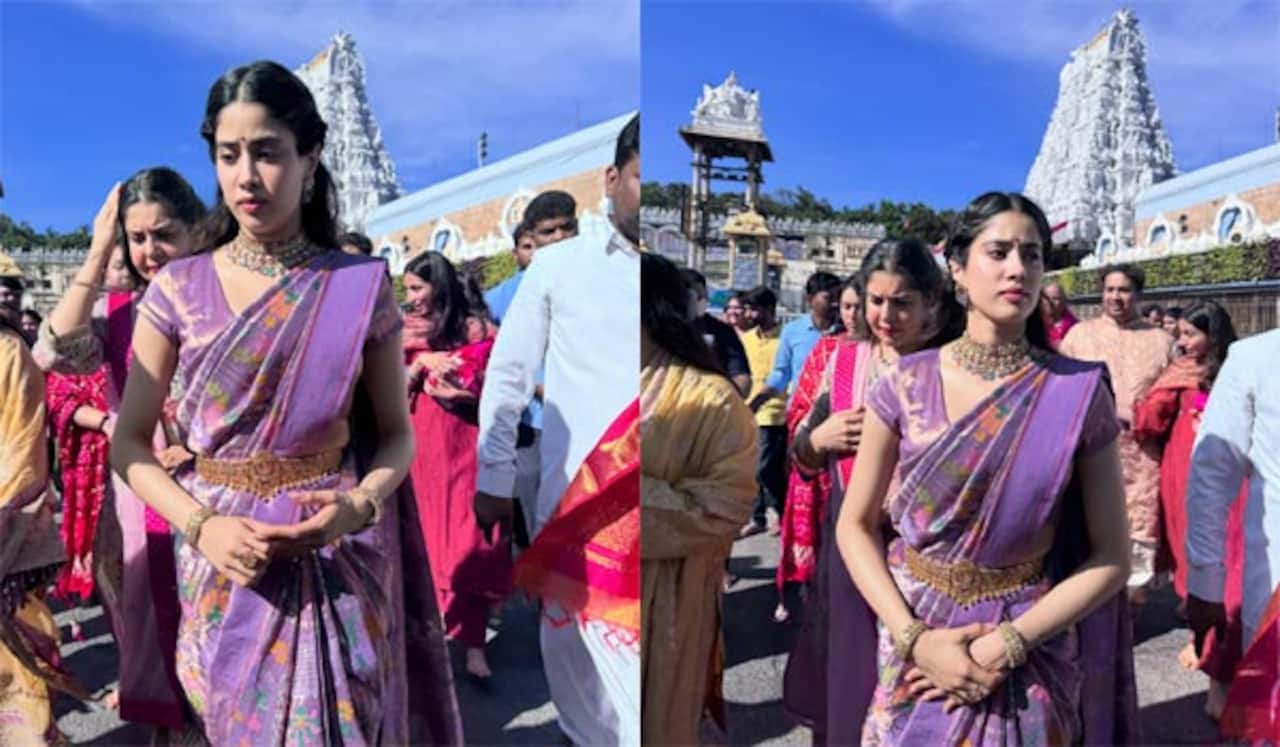 பெத்தி ரிலீஸ் : திருப்பதியில் சாமி தரிசனம் செய்த ஜான்வி கபூர்
