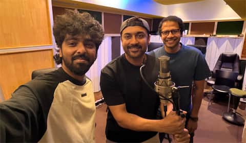 ஏக் தோ தீன் பாடலுக்கு பிறகு மீண்டும் ஜி.வி.பிரகாஷ் குமார் இசையில் பின்னணி பாடிய சூர்யா!
