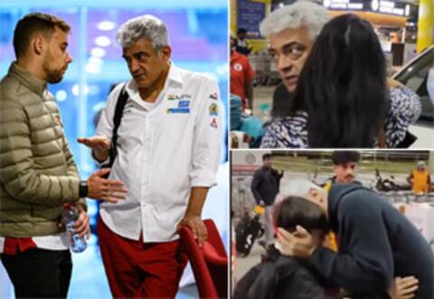 கார் பந்தயத்துக்காக துபாய்க்கு புறப்பட்டு சென்ற அஜித்