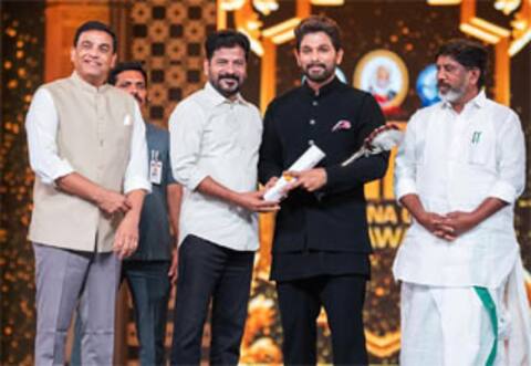 தெலுங்கானா மாநில சினிமா விருதுகள்: நேரில் விருது பெற்ற அல்லு அர்ஜுன்