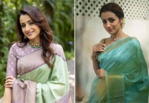 புடவைகள் மீது பிரியம் கொண்ட திரிஷா- ஆடை வடிவமைப்பாளர் ஹர் ஷேன்