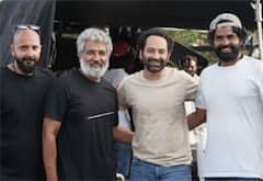 பஹத் பாசில் படப்பிடிப்பு தளத்திற்கு விசிட் அடித்த ராஜமவுலி