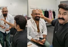 கலை நிகழ்ச்சிக்காக காமெடி நடிகருக்கு மேக்கப் போட்டுவிட்ட மோகன்லால்