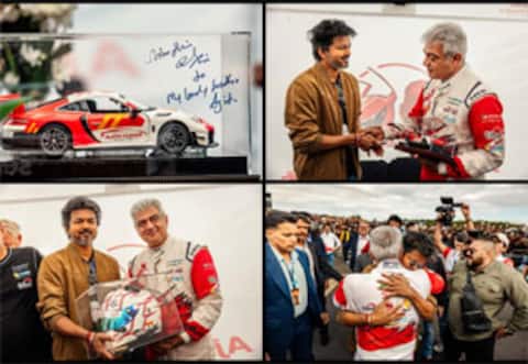 அஜித்துக்கு மினியேச்சர் ரேஸ் கார் பரிசளித்த முதல்வர் விஜய்