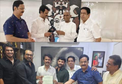 இளையராஜா, சரத்குமாரை சந்தித்த எழுத்தாளர் சங்கத்தினர்