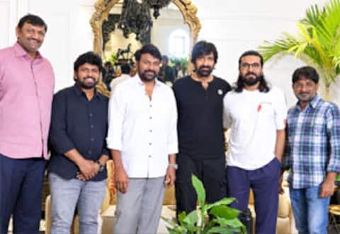 இருமுடி படக்குழுவினரை நேரில் சென்று வாழ்த்திய சிரஞ்சீவி - ராம்சரண்