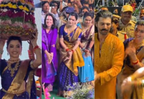 சத்துல பதுக்கம்மா திருவிழாவில் விஜய் தேவரகொண்டா, ராஷ்மிகா