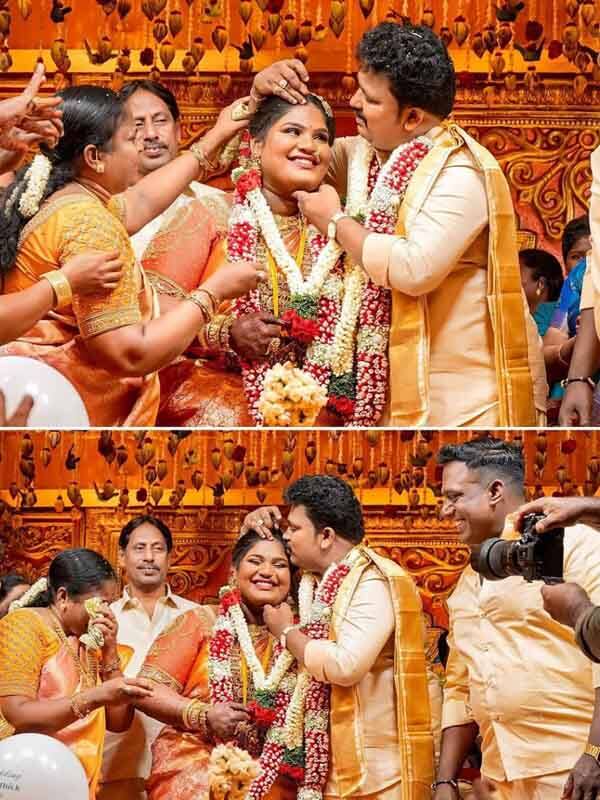தங்கத்தால் இழைக்கப்பட்ட ரோபோ சங்கர் மகளின் திருமண புடவை !