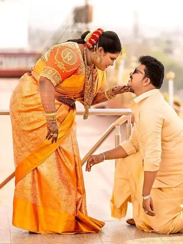 தங்கத்தால் இழைக்கப்பட்ட ரோபோ சங்கர் மகளின் திருமண புடவை !