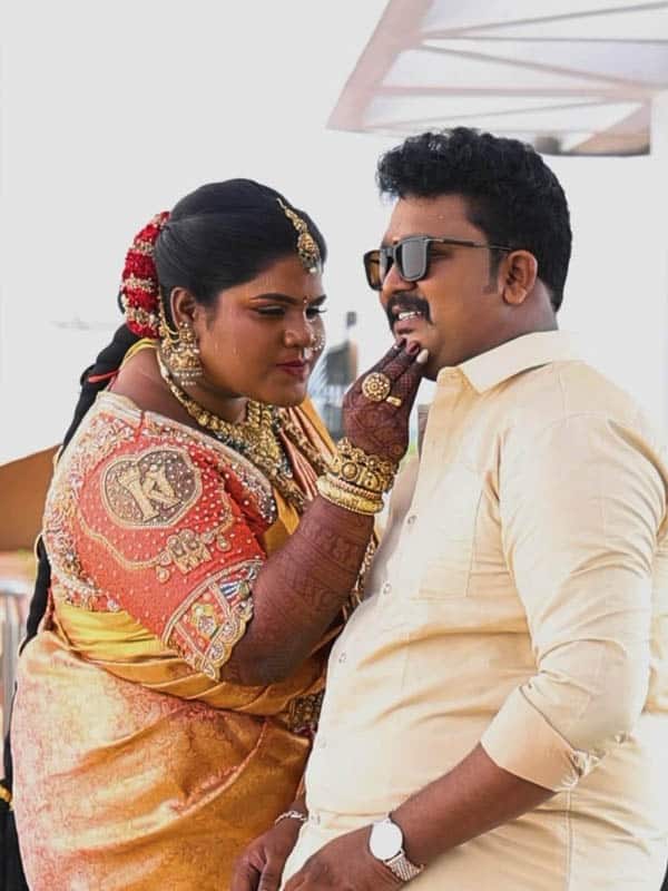 தங்கத்தால் இழைக்கப்பட்ட ரோபோ சங்கர் மகளின் திருமண புடவை !