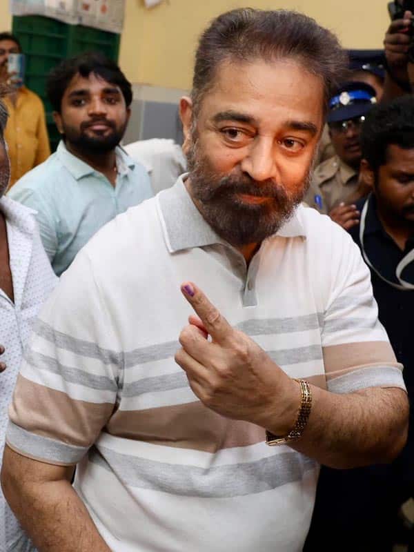 இந்தியாவில் தேர்தல் திருவிழா... ஓட்டளித்து ஜனநாயக கடமையாற்றிய தமிழ் திரைப்பிரபலங்கள்...!