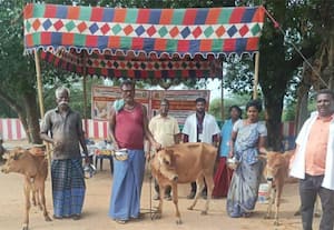  திருத்தணி அருகே நடந்த கால்நடை சிறப்பு மருத்துவ முகாமில், 1,025 கால்நடைகளுக்கு சிகிச்சை மற்றும் தாது உப்பு பாக்கெட் வழங்கப்பட்டன.