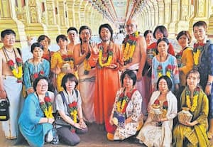  ராமேஸ்வரம் ராமநாதசுவாமி கோவிலில் சுவாமி தரிசனம் செய்த ஜப்பான் ...