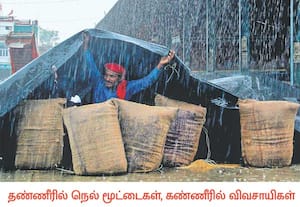 அரும்பாடுபட்டு உழைத்ததன் விளைவாக விளைந்த நெல் மூட்டைகள் ...