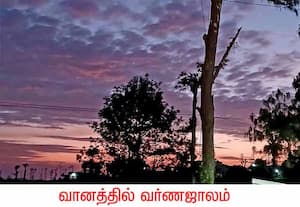 கூடலூர் பகுதியில் அந்தி மாலைப்பொழுதில் வானத்தில் வண்ணமயமாக காட்சி தந்த ...