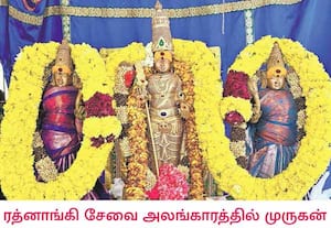 காஞ்சிபுரம் வல்லக்கோட்டை முருகன் கோவிலில், மூலவர் வெற்றிலை மாலை ...