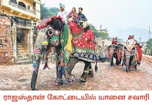 ராஜஸ்தான் மாநிலம் ஜெய்ப்பூரில் உள்ள சிறப்புமிக்க ஆம்பர் கோட்டையில் ...