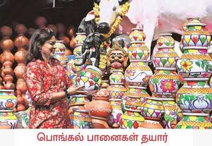 பொங்கல் பண்டிகையையொட்டி கண்களை கவரும் விதமாக வண்ணம் பூசிய விதவிதமான ...