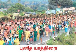 தைப்பூச விழாவை முன்னிட்டு பழநி முருகன் கோவிலுக்கு காவடி எடுத்து பாத ...