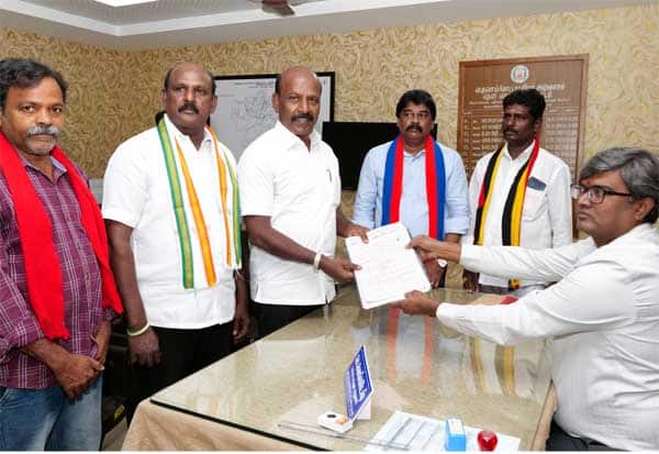  சைதாப்பேட்டை தொகுதியில் போட்டியிடும் மா. சுப்ரமணியன் வேட்புமனு தாக்கல் செய்தார்இடம் : கிண்டி<br>