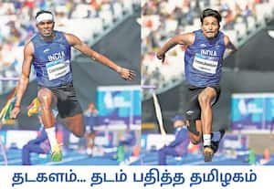  காமன்வெல்த் விளையாட்டு தடகளத்தின் டிரிபிள் ஜம்ப் போட்டியில் (மும்முறை ...